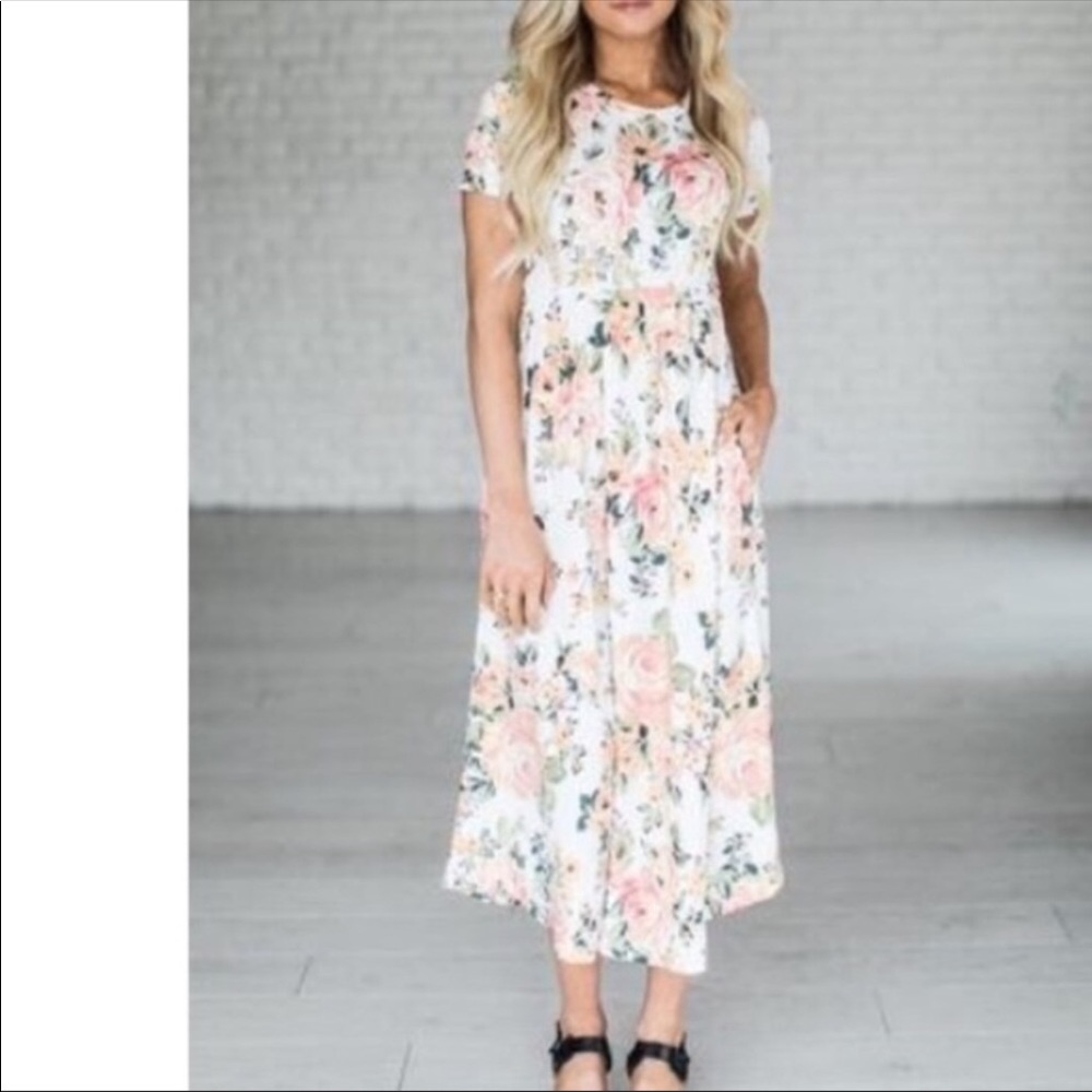 Urban Flamingo Peach Floral Dress